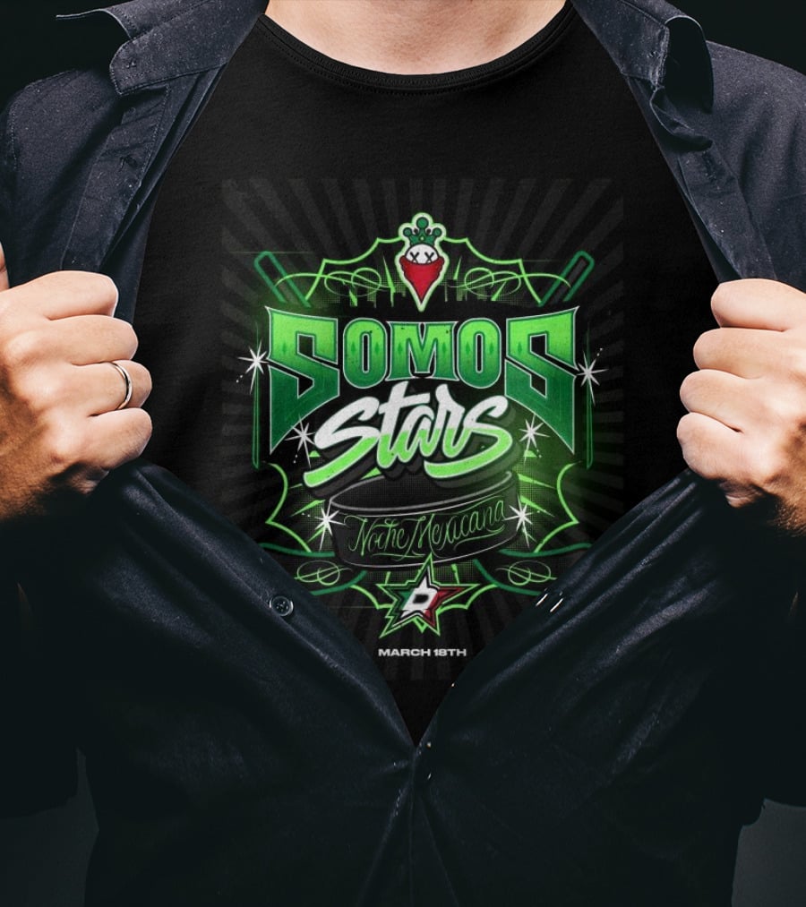 Dallas Stars Feliz Noche Mexicana T-Shirt