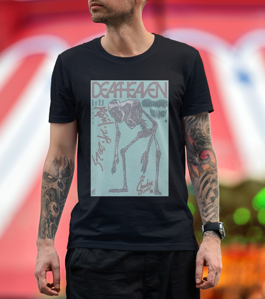 Deafheaven The Showbox Seattle WA 4-24-2025 Power with Marl Power Homo Lux T-Shirt