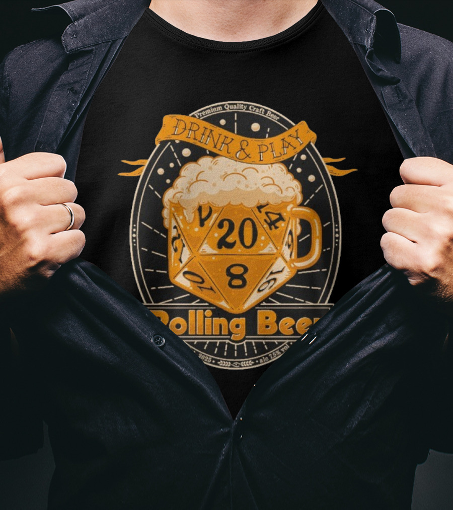 Drink And Play Rolling Beer T-Shirt