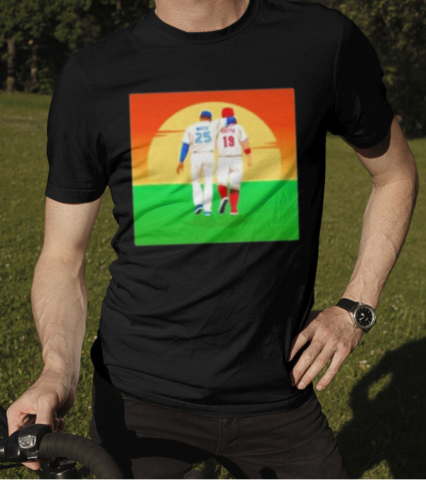 Devon White And Joey Votto Arm Around Shoulders Together T-Shirt