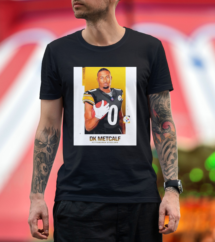 DK Metcalf Pittsburgh black and gold carton T-Shirt