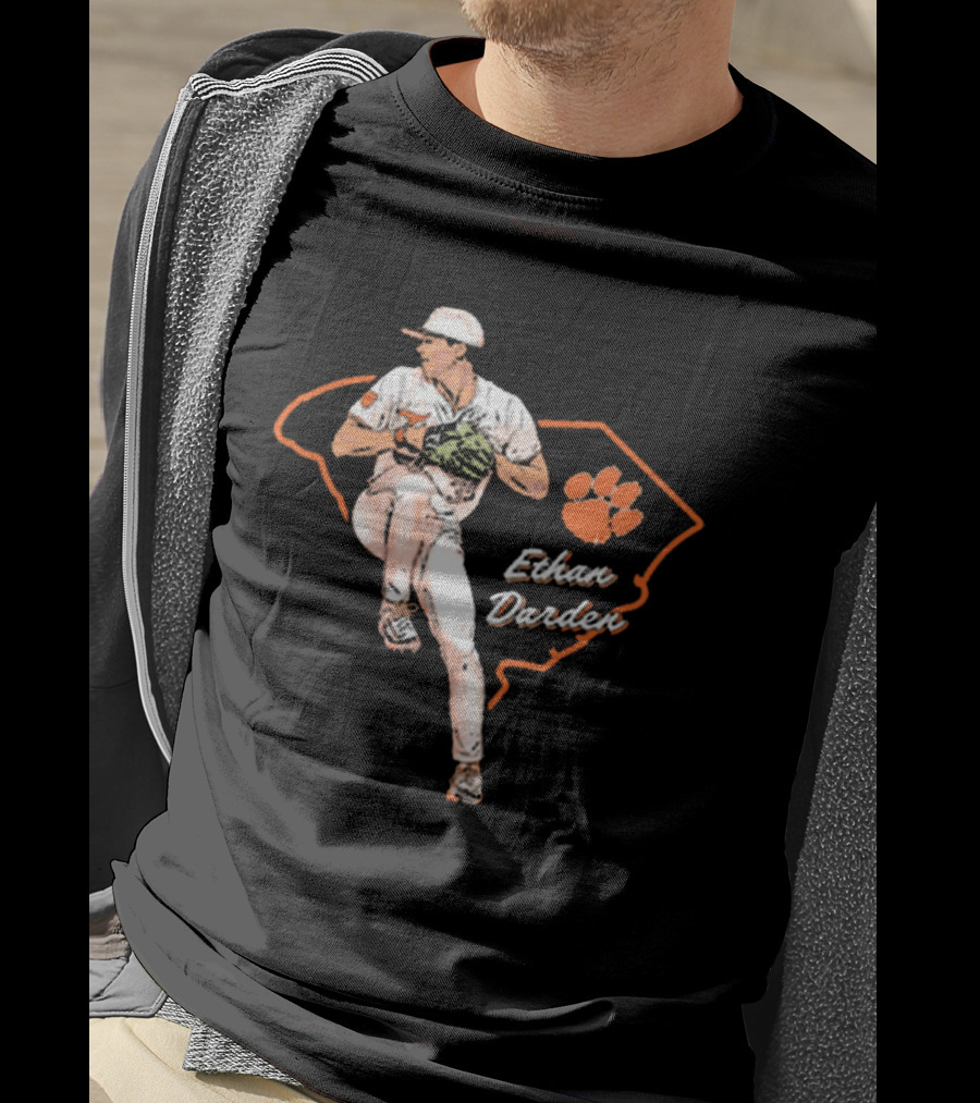 Ethan Darden Hometown Hero Clemson Tigers Baseball NCAA Division I 2025 T-Shirt