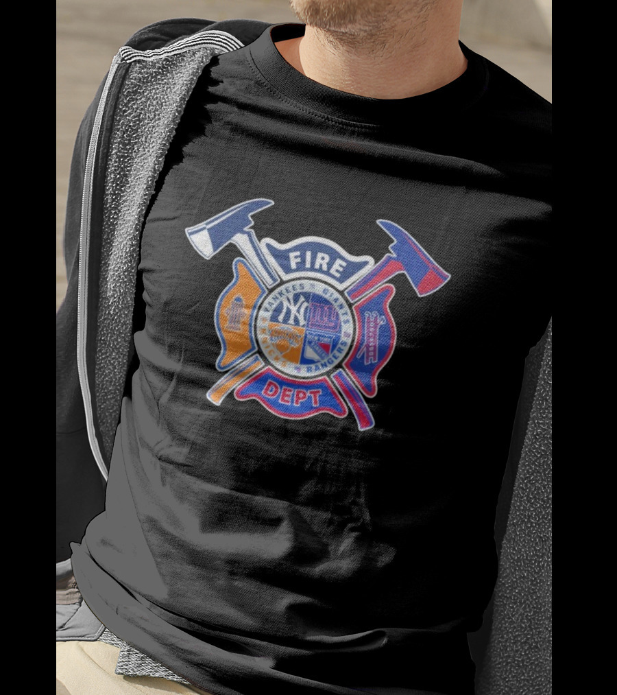 Fire Dept Yankees Giants Rangers Knicks T-Shirt