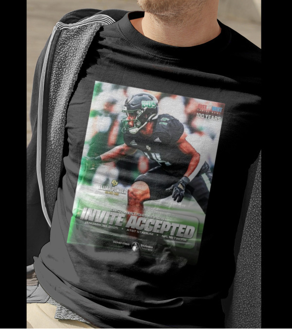 Elijah Ponder Cal Poly Mustangs East-West Shrine Bowl Invite Accepted Jan 30 2025 AT&T Stadium T-Shirt