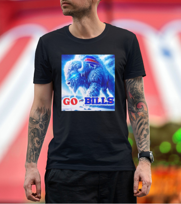 Premium T-Shirt: Frozen Buffalo Bills bison go Bills T-Shirt Frozen Buffalo Bills bison go Bills T-Shirt