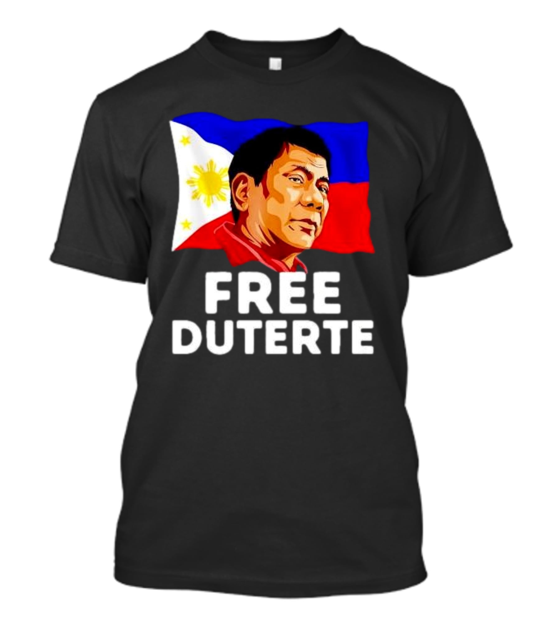 Free Duterte Philippines Flag Rodrigo Digong T-Shirt