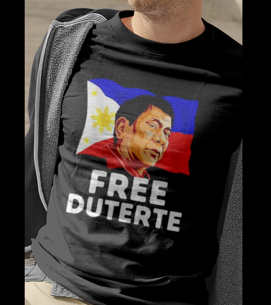 Free Duterte Philippines Flag Rodrigo Digong T-Shirt