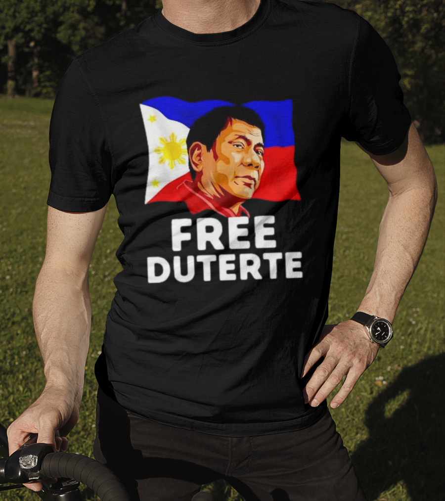 Free Duterte Philippines Flag Rodrigo Digong T-Shirt