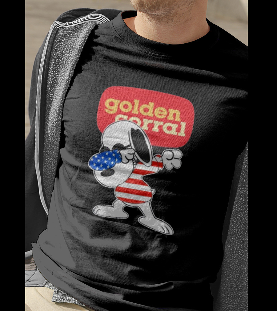 Golden Corral Buffet & Grill Snoopy Dabbing American T-Shirt
