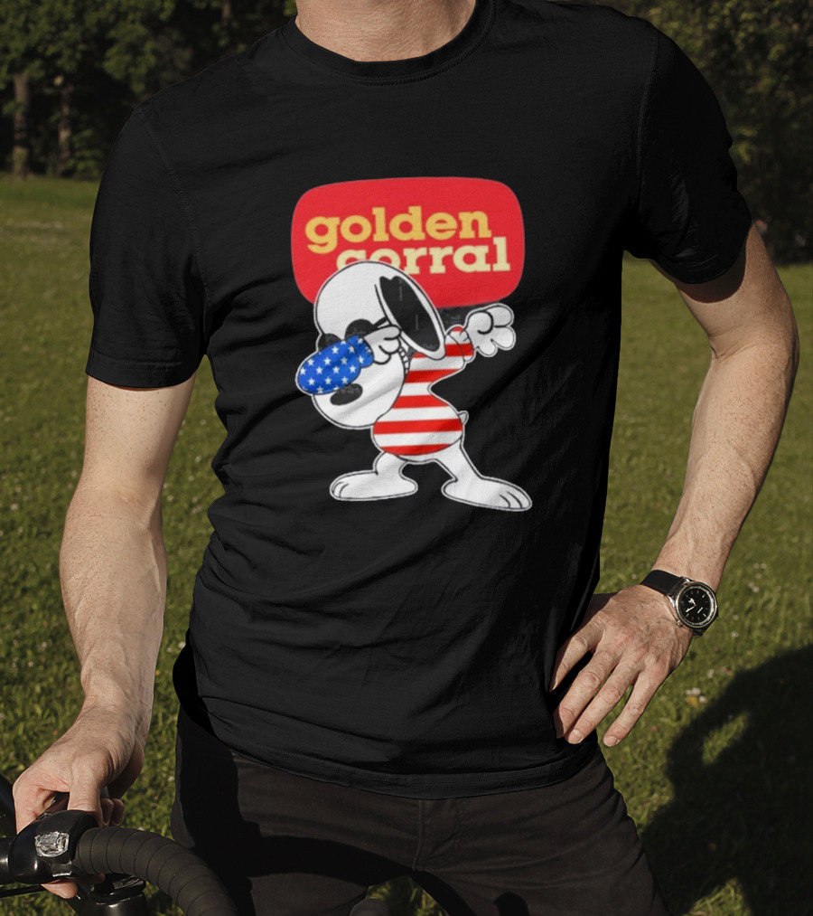 Golden Corral Buffet & Grill Snoopy Dabbing American T-Shirt