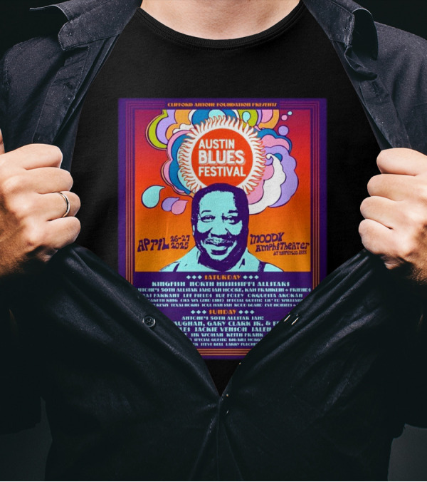 Gary Clark Jr. And Jimmie Vaughan To Lead Allstar Jam At Austin Blues Fest 2025 T-Shirt
