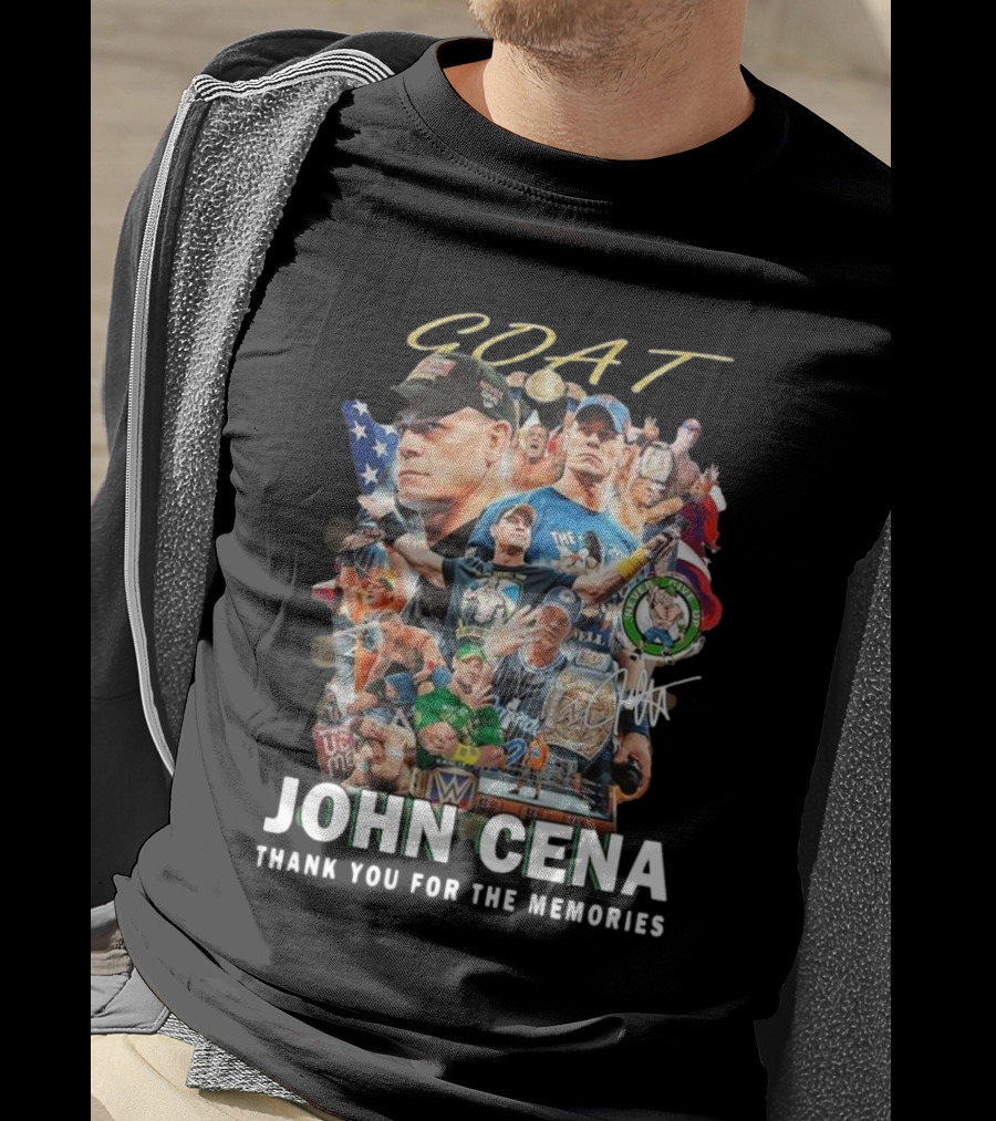 GOAT John Cena Thank You For The Memories 2025 Signature T-Shirt