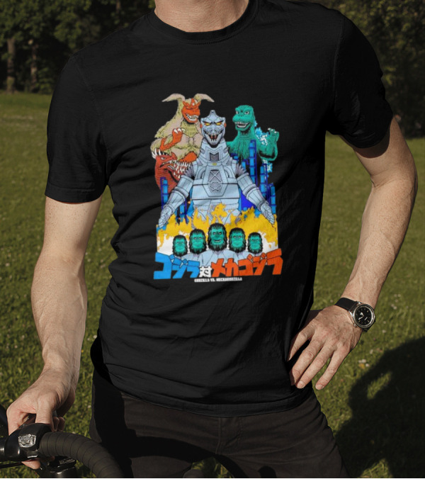 Godzilla Vs Mechagodzilla Alien Invasion T-Shirt
