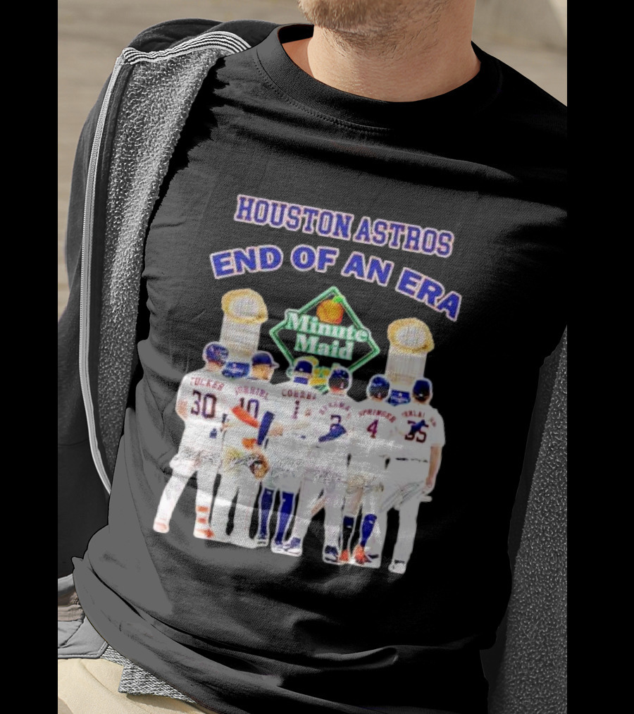 Houston Astros End Of An Era Minute Maid Signatures T-Shirt
