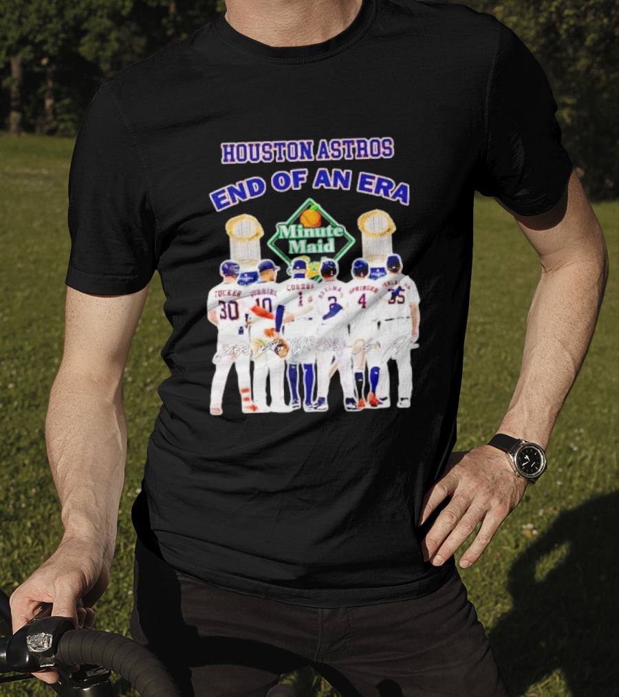 Houston Astros End Of An Era Minute Maid Signatures T-Shirt