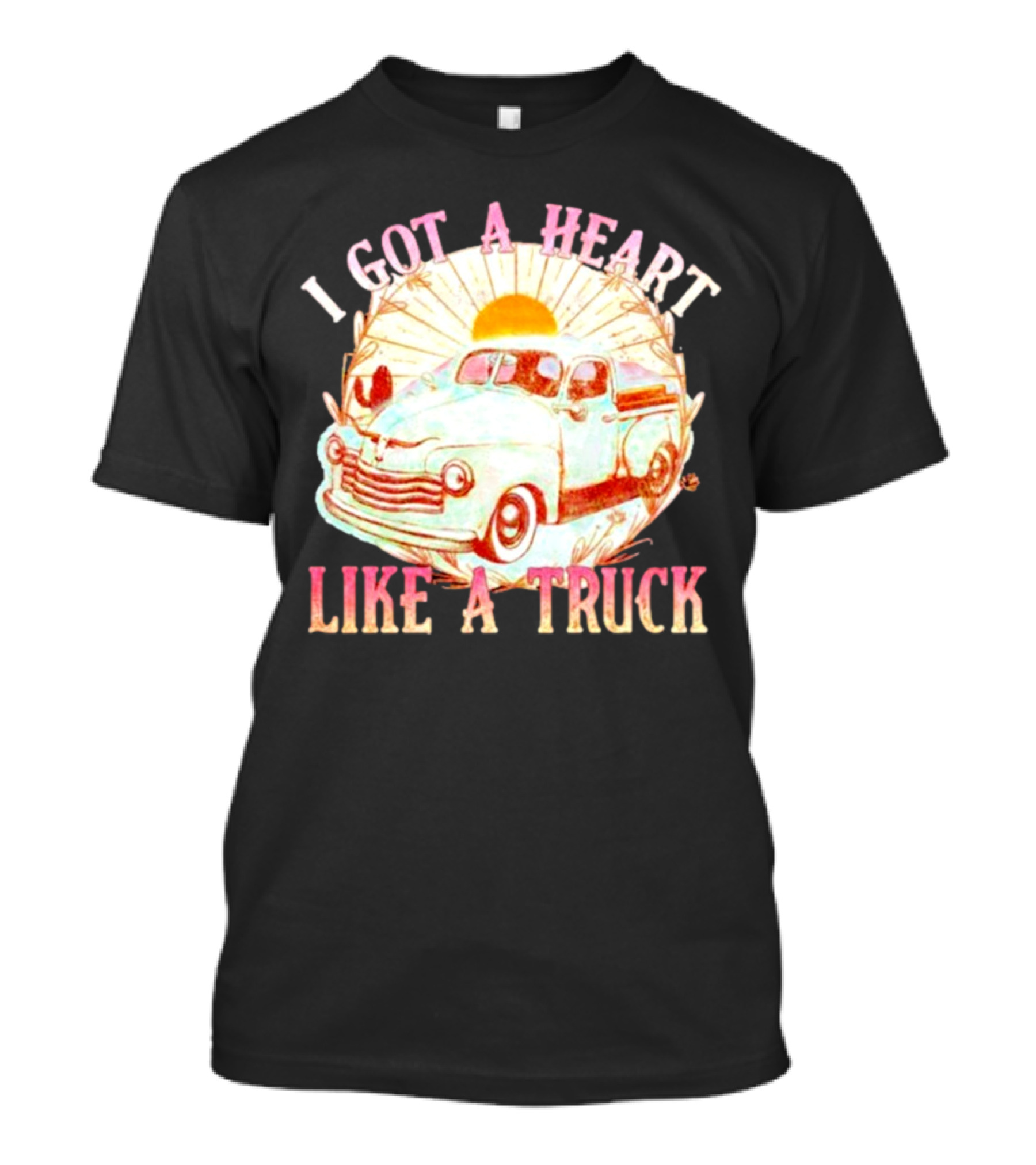 Heart Like A Truck Western Boho Sunset Desert T-Shirt