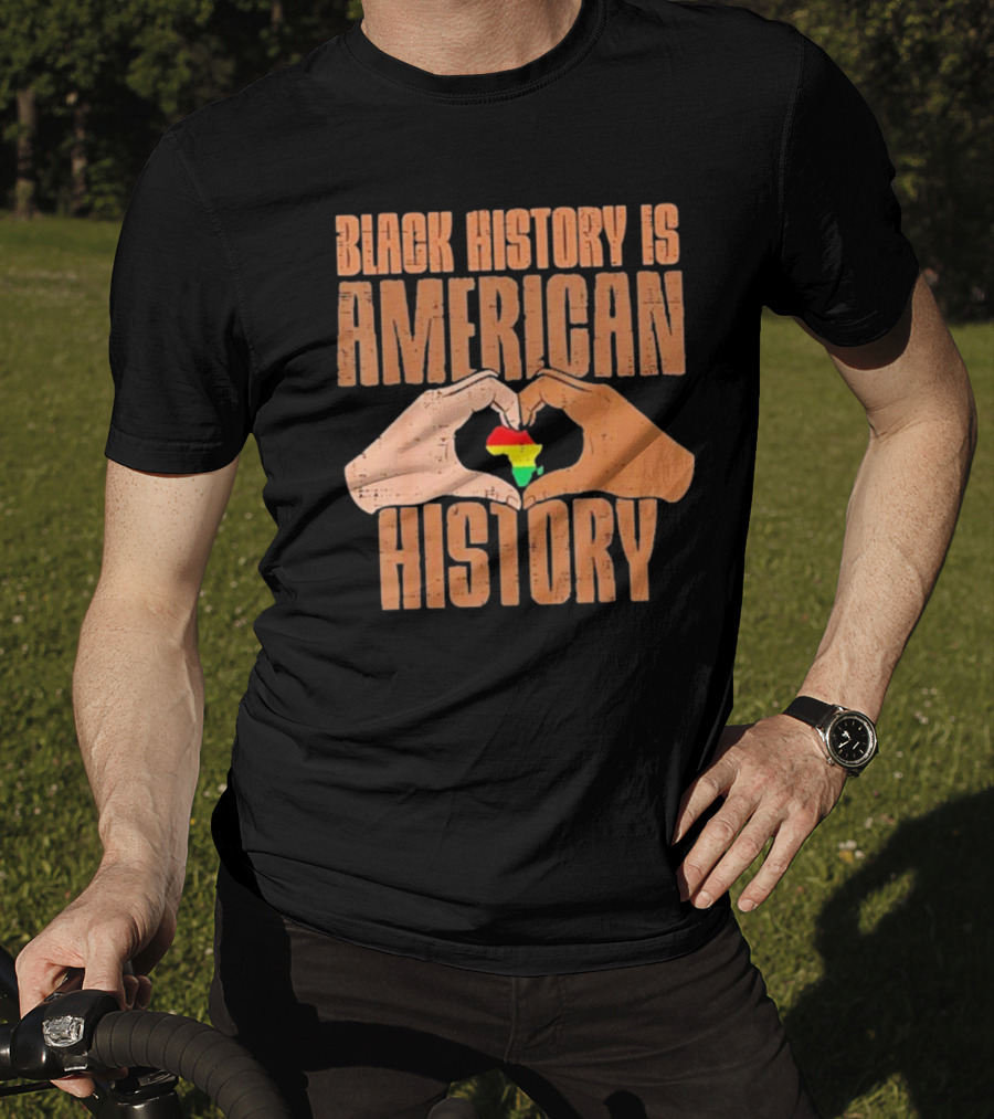 Heart Map Black History Is American History T-Shirt