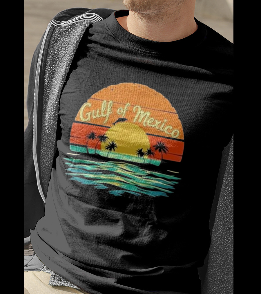 Gulf Of Mexico Beach Palms Summer Vacation T-Shirt