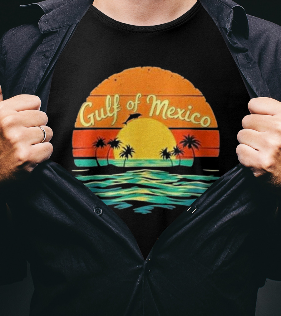 Gulf Of Mexico Beach Palms Summer Vacation T-Shirt