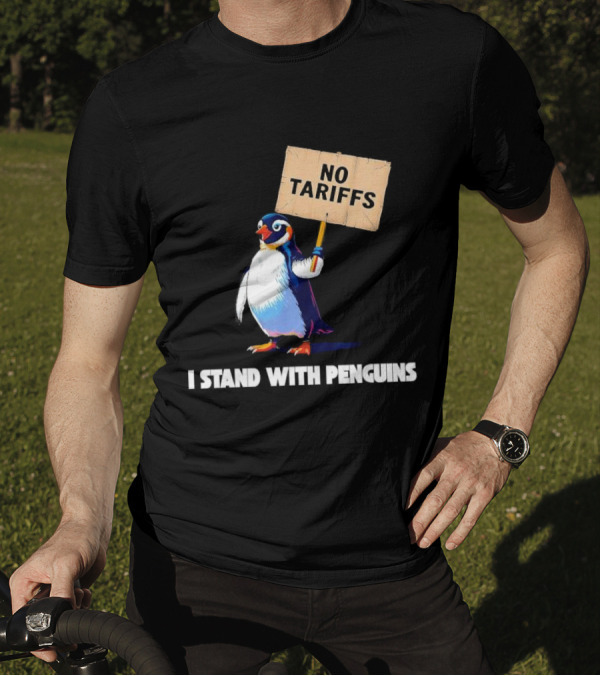 I Stand With Penguins No Tariffs Heard Island T-Shirt