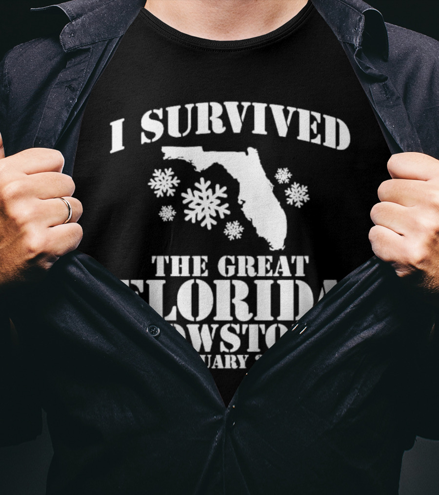 I Survived The Great Florida Snowstorm January 2025 T-Shirt