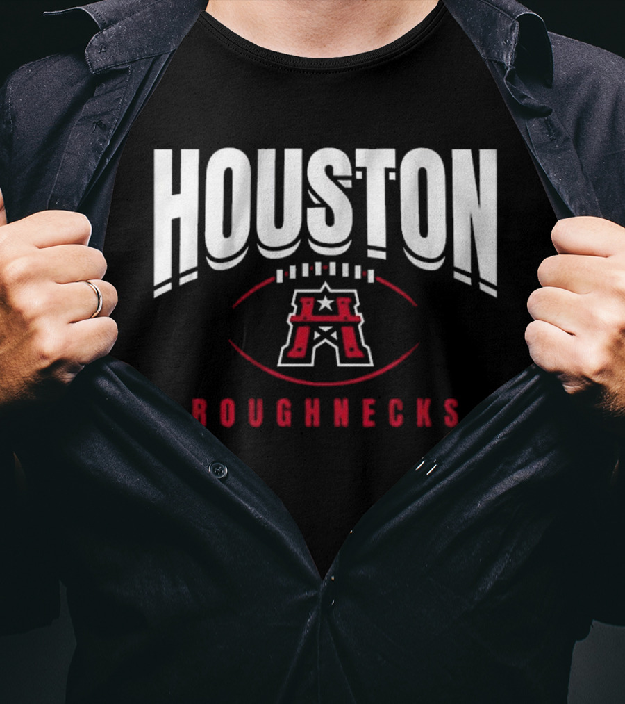 Houston Roughnecks Football Outline T-Shirt