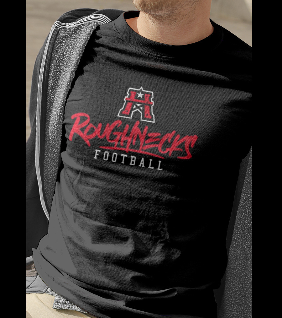 Houston Roughnecks Stylized Text T-Shirt