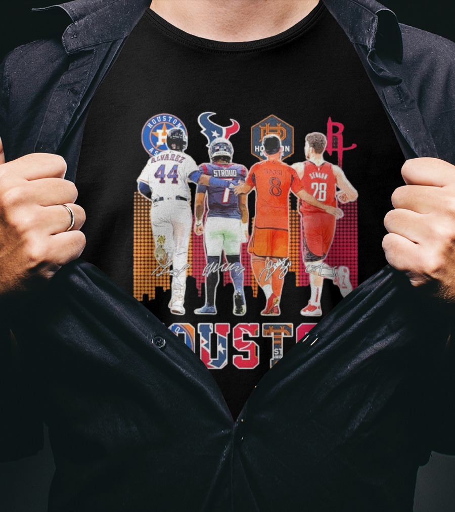 Houston Skyline Sport Team Players 2025 T-Shirt