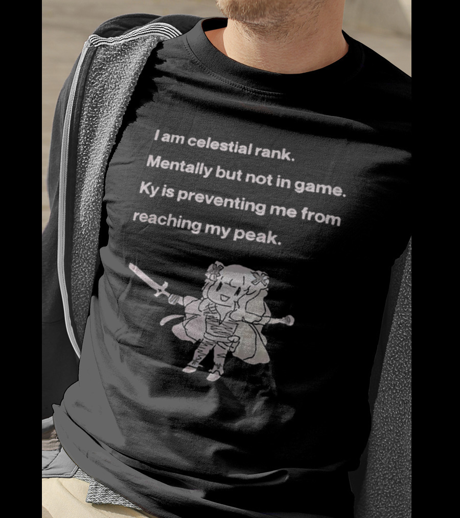 I Am Celestial Rank Gamer Achievement And Competitive Gaming T-Shirt