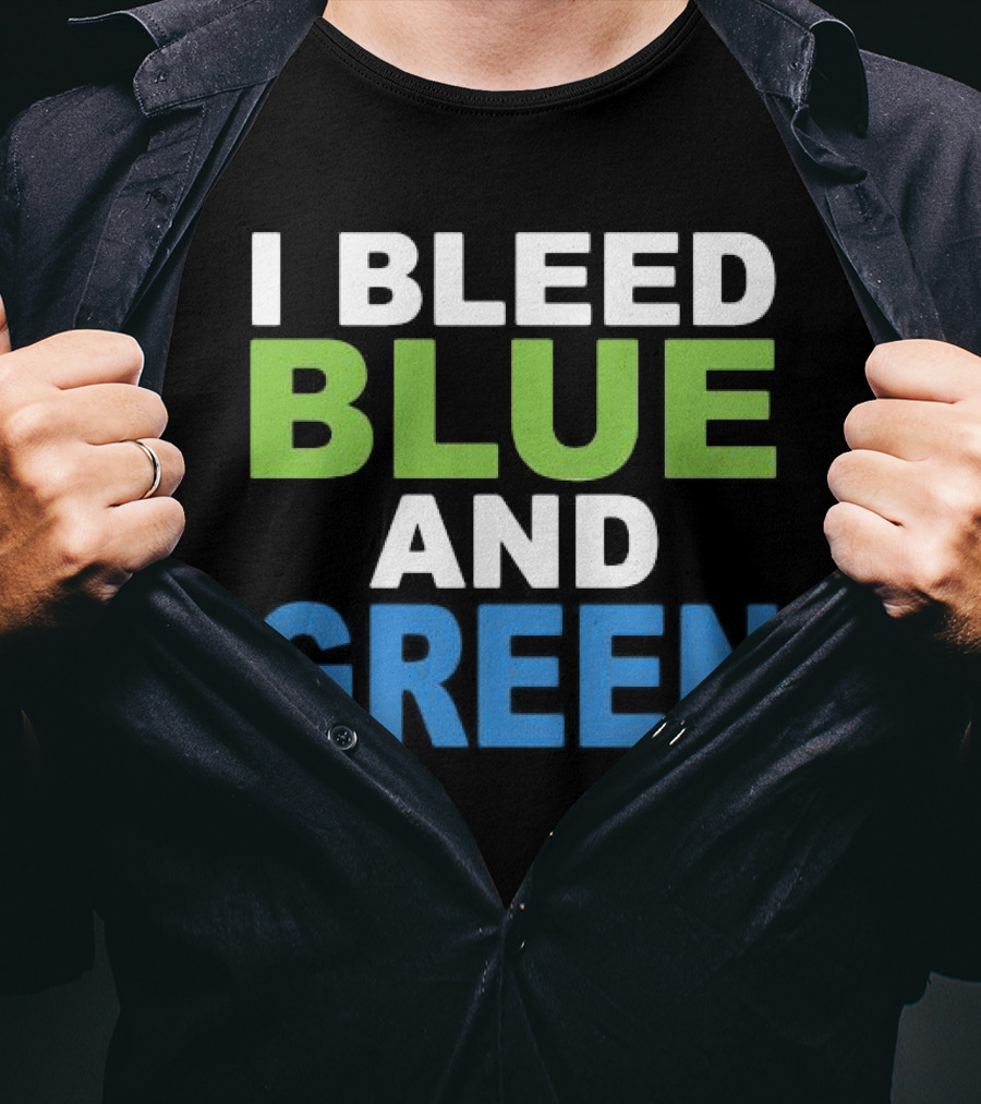 I Bleed Blue And Green T-Shirt