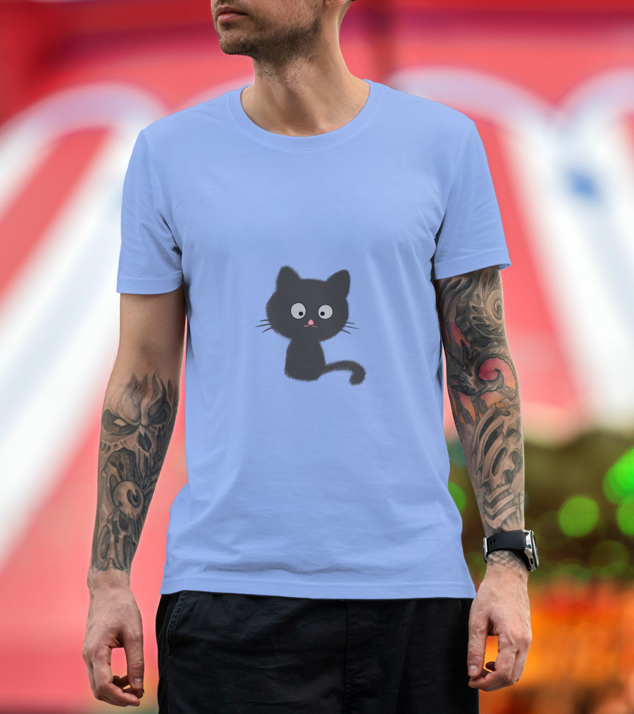 Cute Mew-T Black Cat T-Shirt