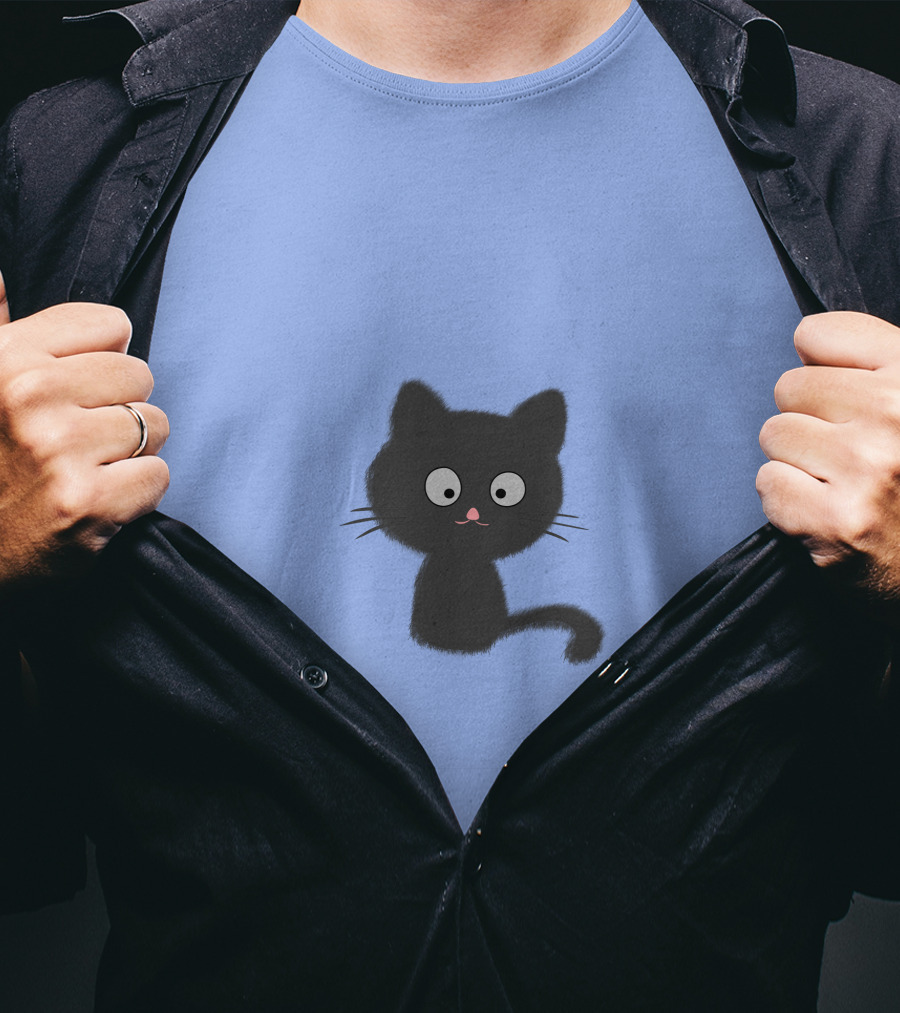 Cute Mew-T Black Cat T-Shirt