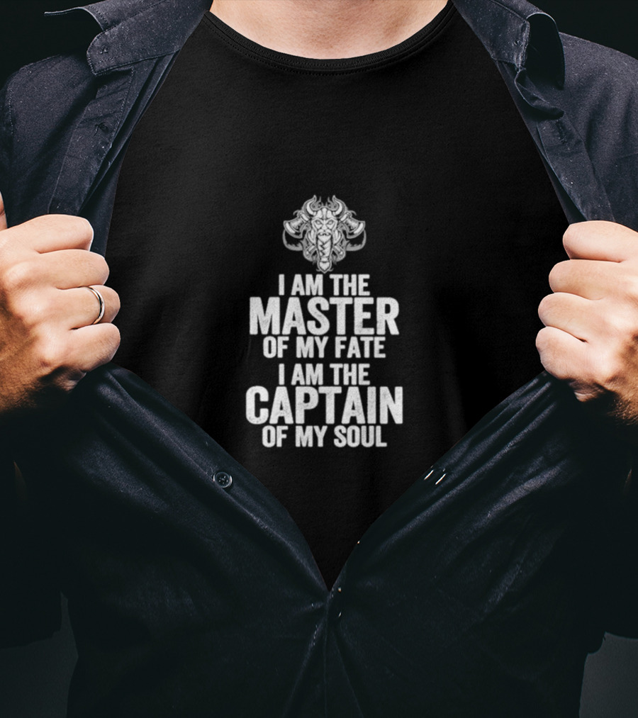 I Am The Master Of My Fate I Am The Captain Of My Soul Dragon T-Shirt