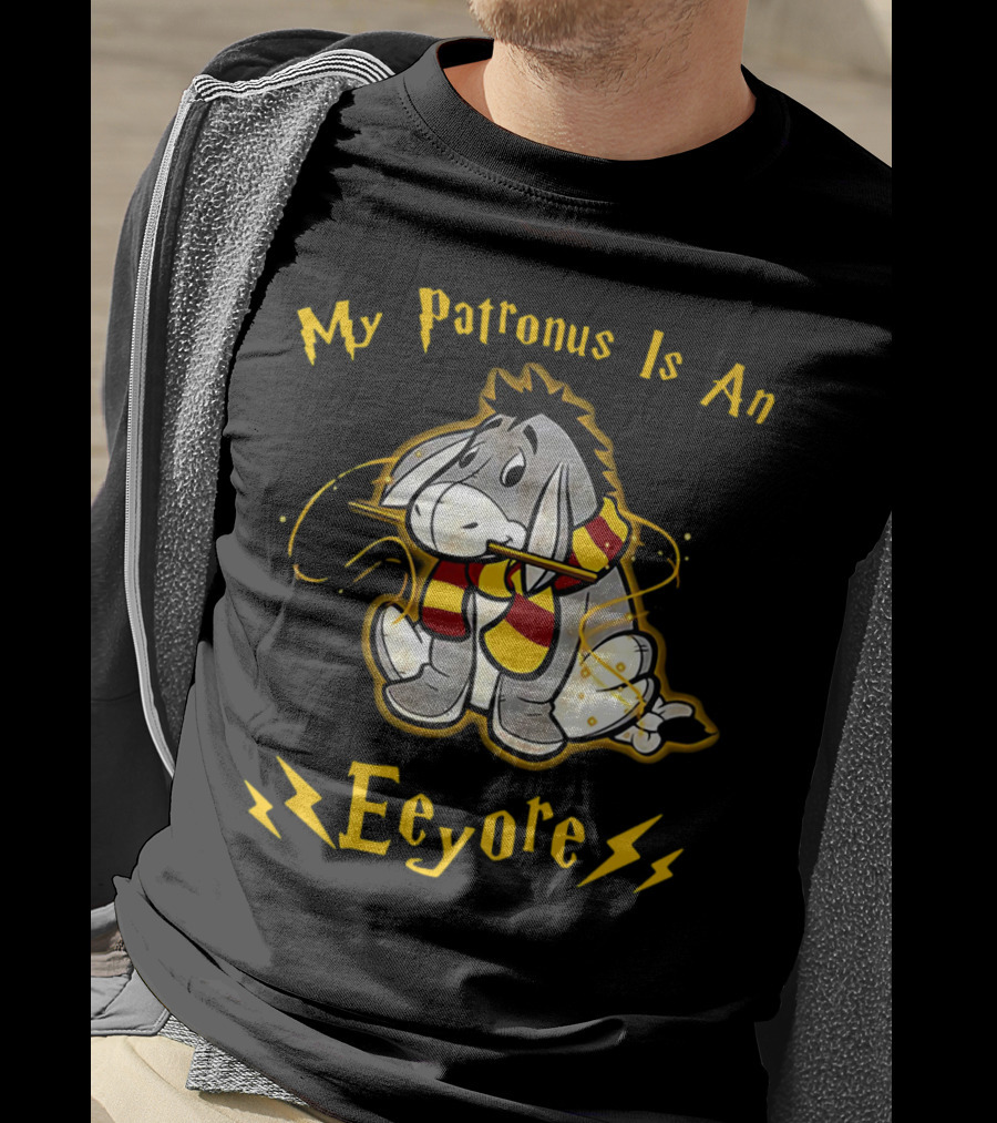 My Patronus Is An Eeyore With Scarf And Lightning Bolts T-Shirt