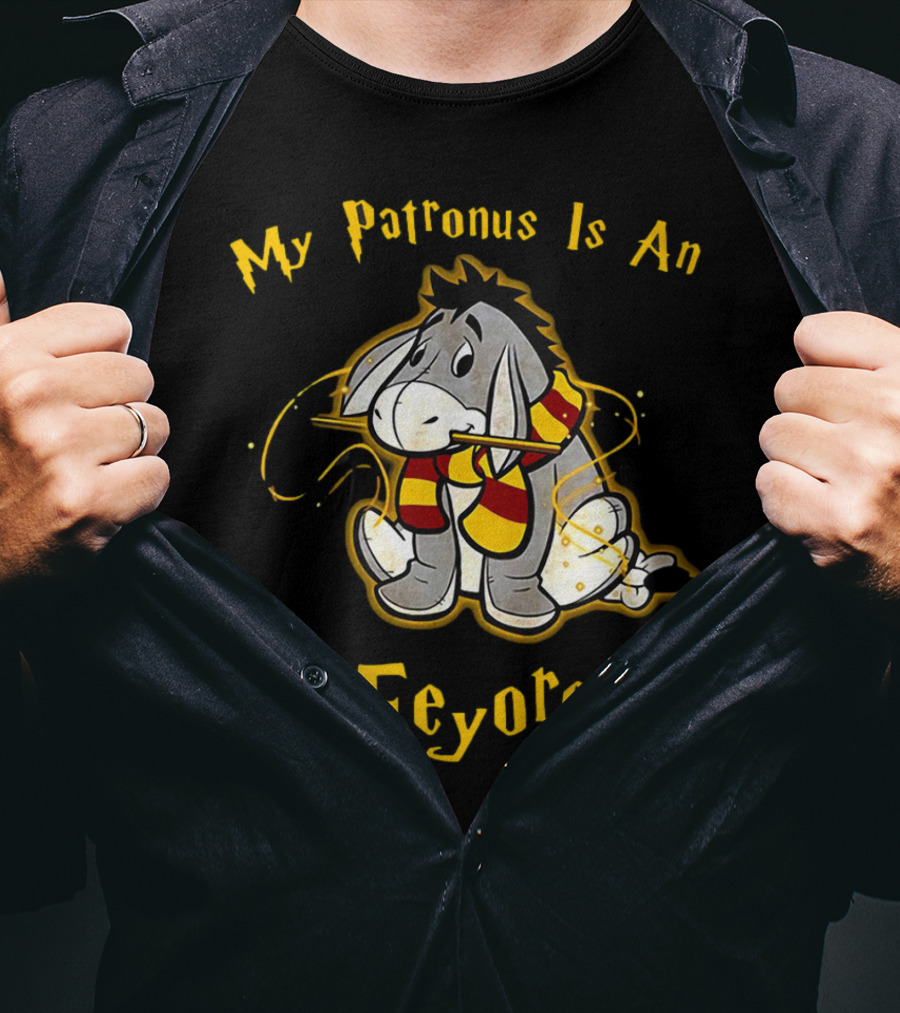 My Patronus Is An Eeyore With Scarf And Lightning Bolts T-Shirt