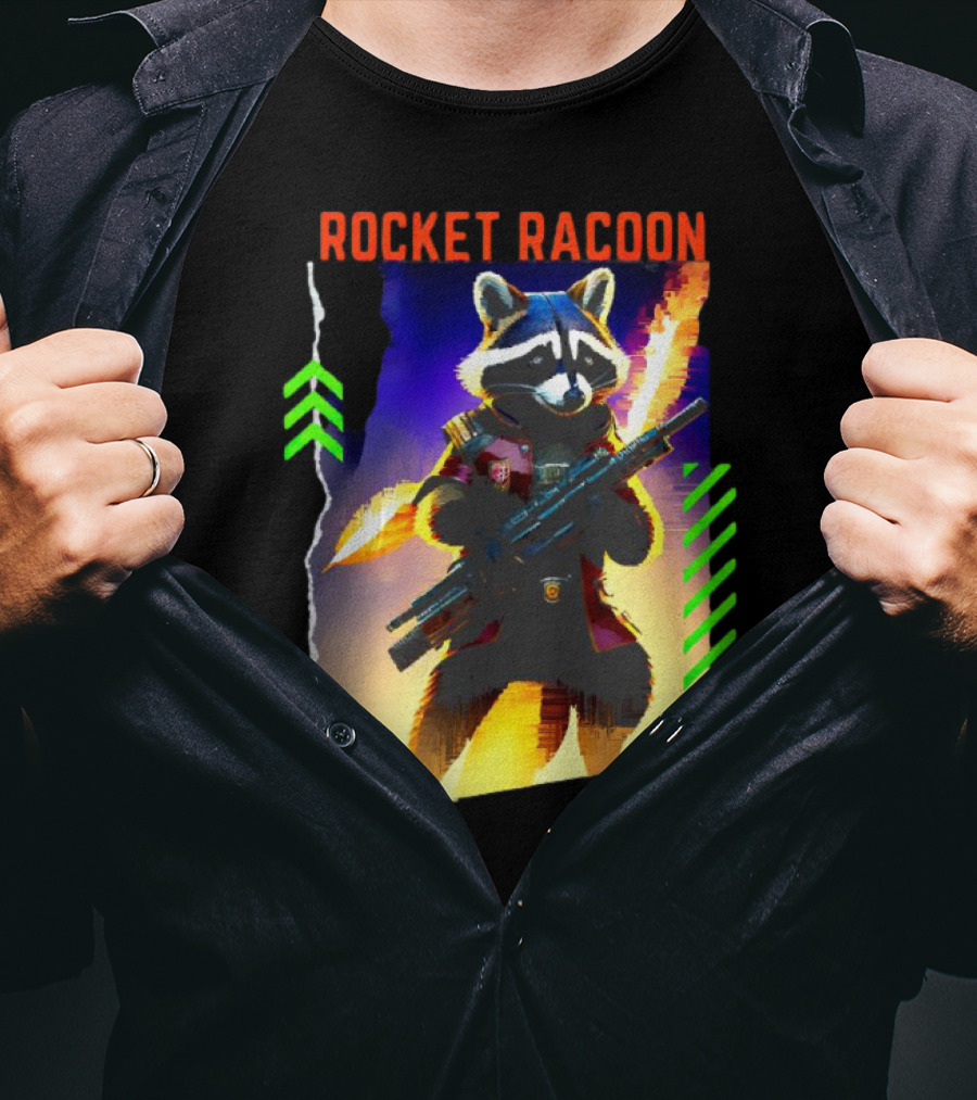 Rocket Raccoon Guardians Of The Galaxy Vol 3 Character T-Shirt