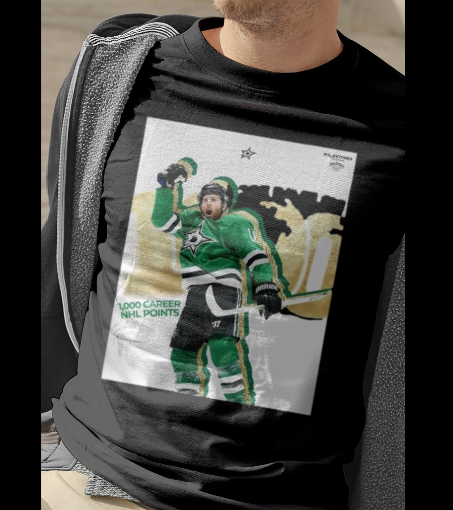 Milestones Joe Pavelski 1000 Career NHL Points Stars T-Shirt