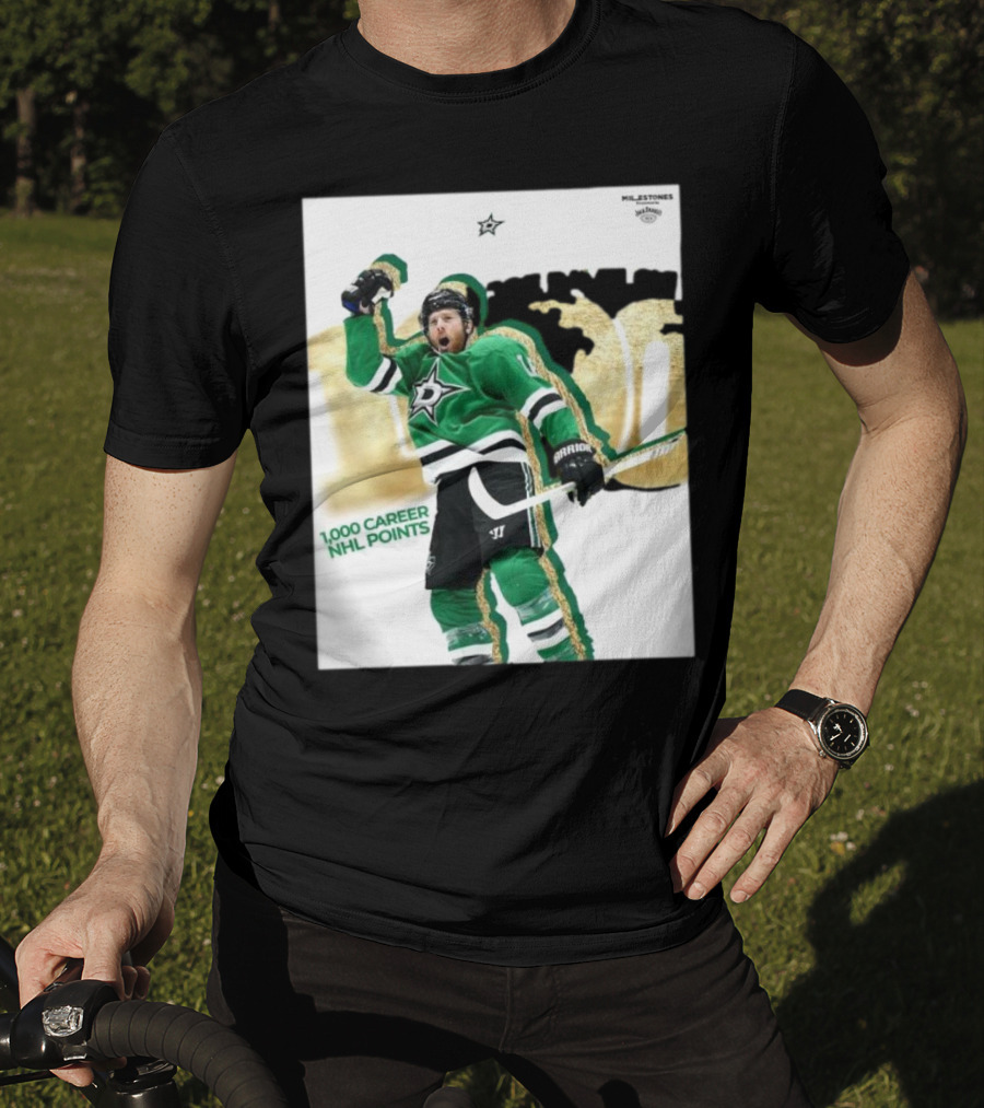 Milestones Joe Pavelski 1000 Career NHL Points Stars T-Shirt