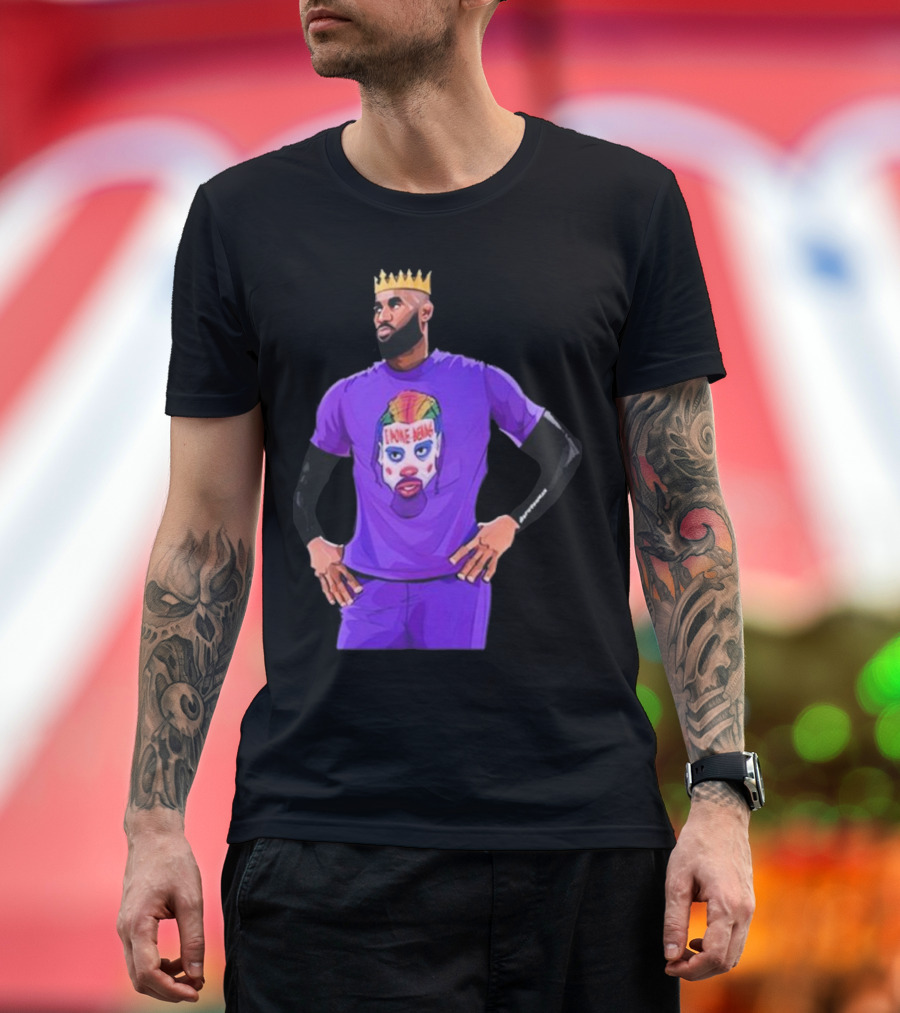 Lebron James Los Angeles Lakers I Poke Bears Crown Clown T-Shirt
