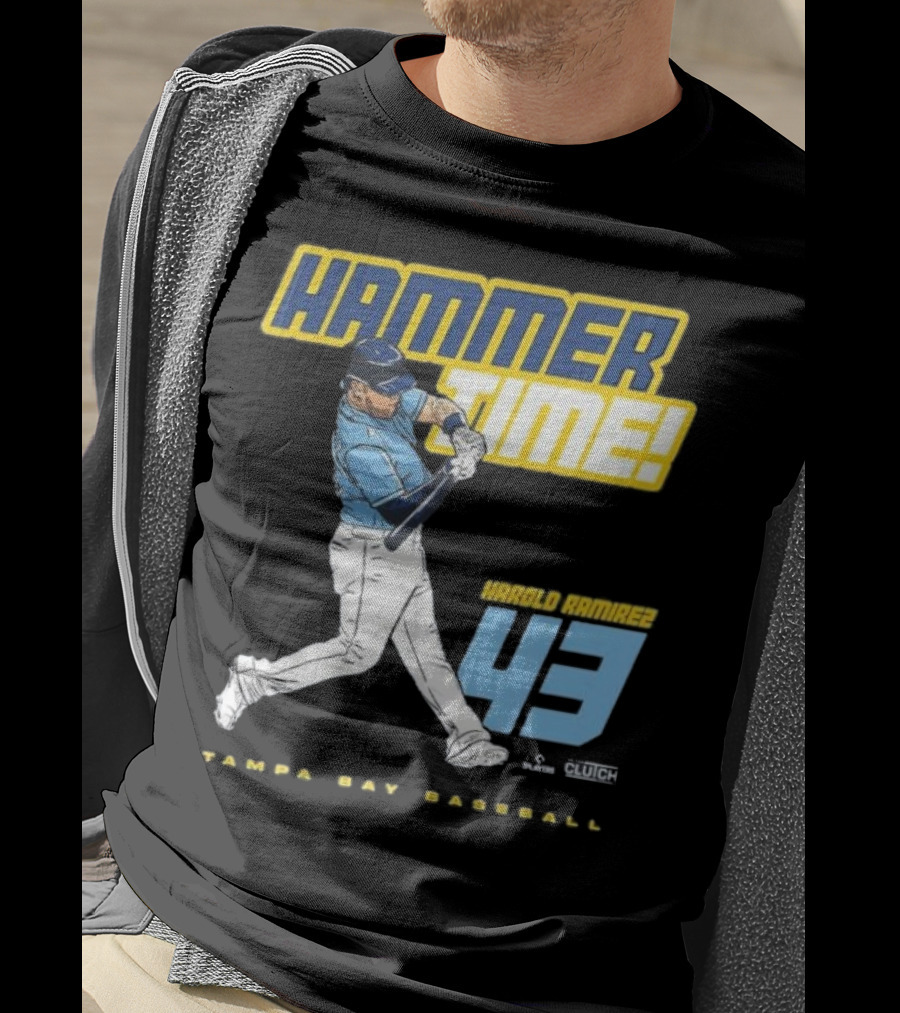 Hammer Time Harold Ramirez 43 Tampa Bay Baseball T-Shirt
