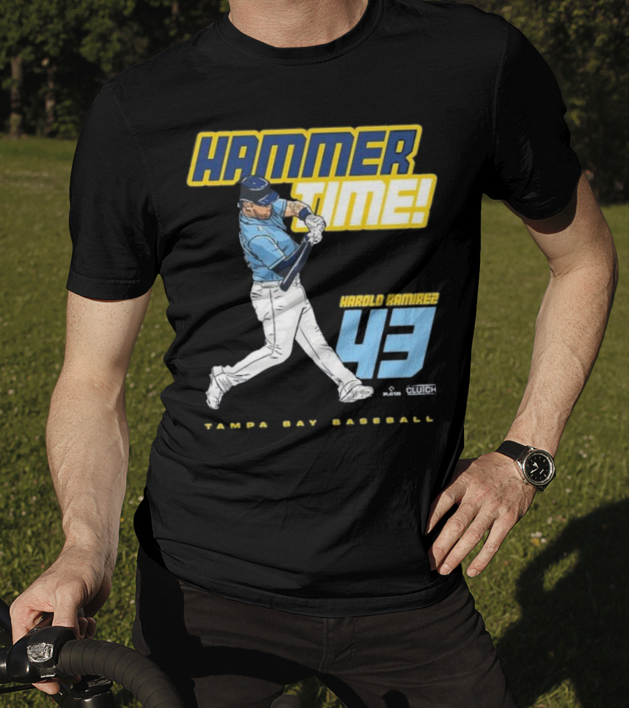 Hammer Time Harold Ramirez 43 Tampa Bay Baseball T-Shirt