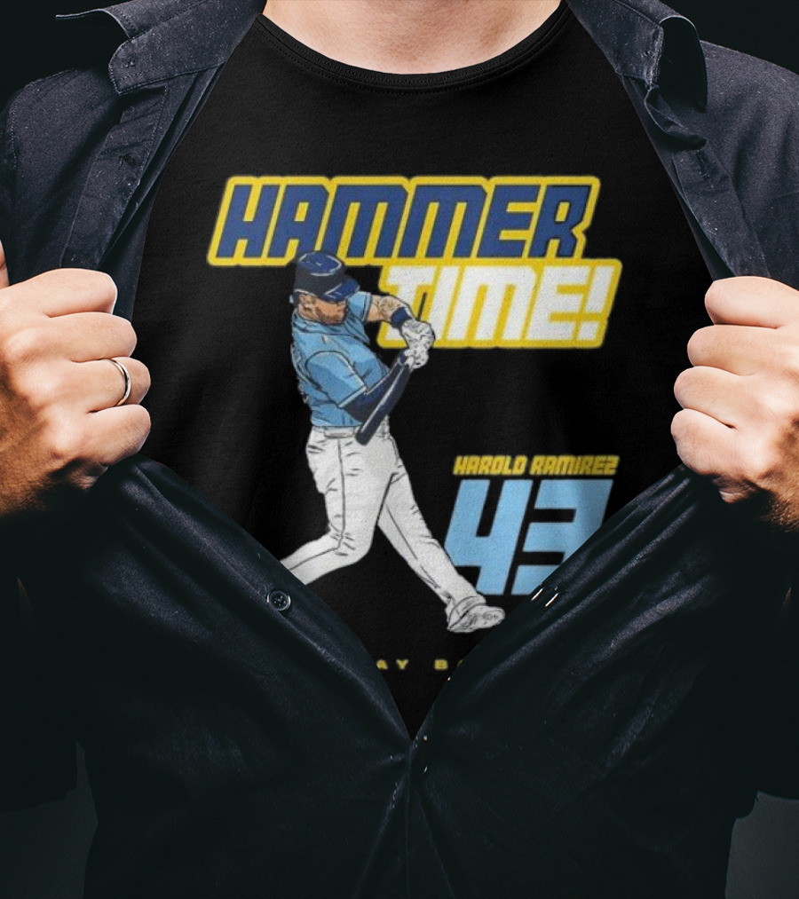 Hammer Time Harold Ramirez 43 Tampa Bay Baseball T-Shirt