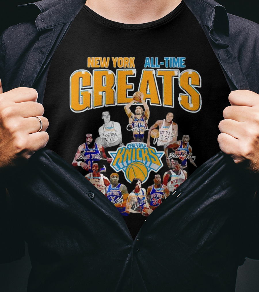 New York Knicks All-Time Greats Signatures T-Shirt
