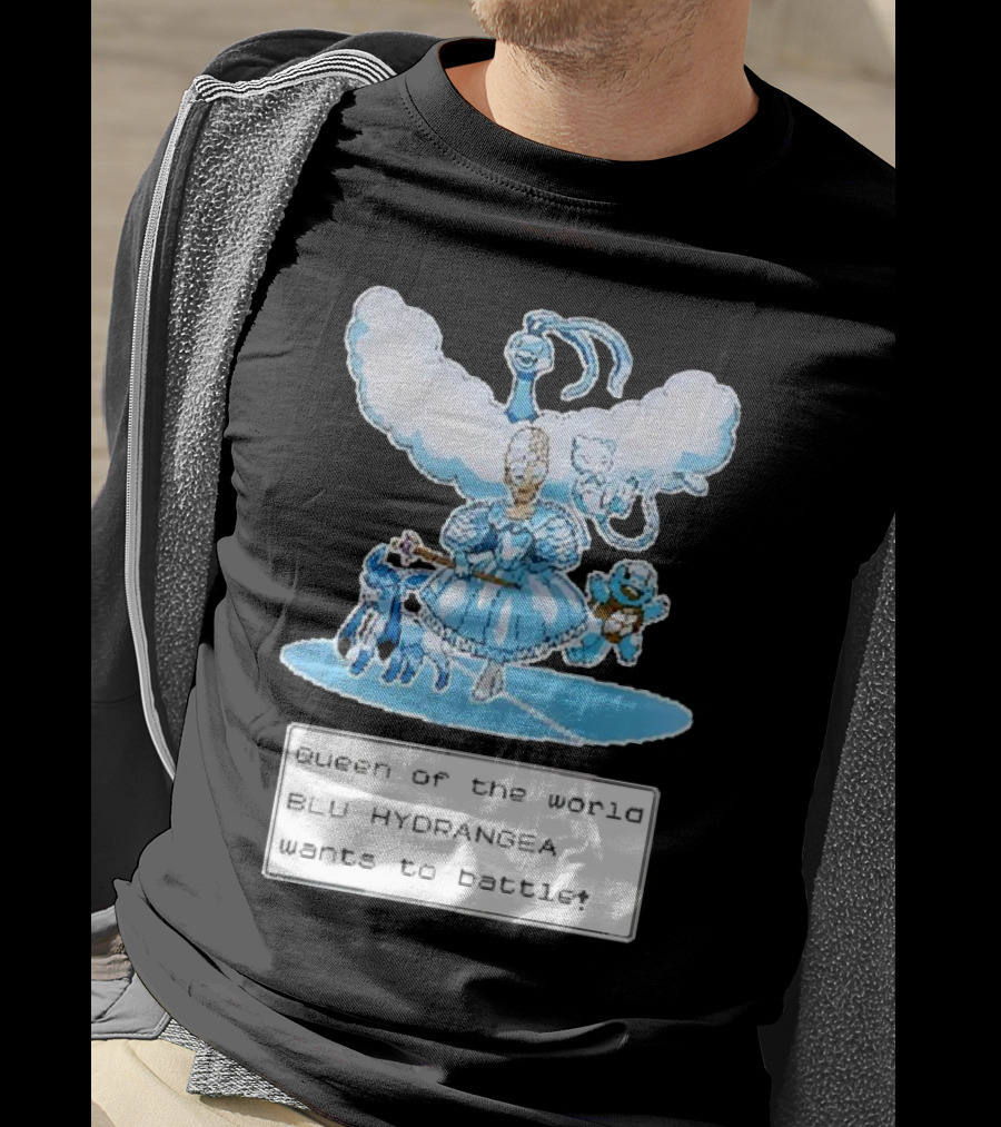 Queen Of The World Blu Hydrangea Pokémon Battle Challenge T-Shirt