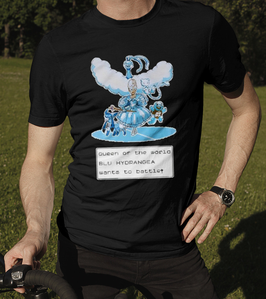 Queen Of The World Blu Hydrangea Pokémon Battle Challenge T-Shirt