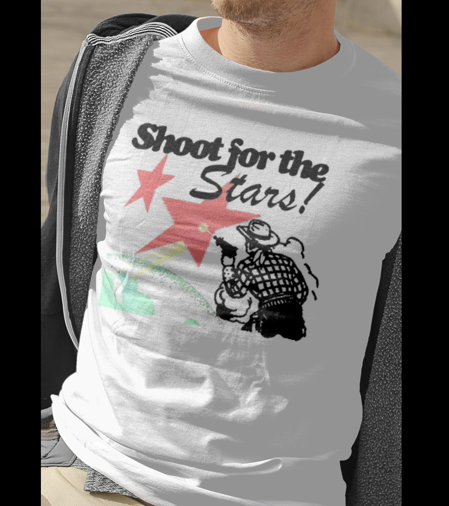 Shoot For The Stars Western Cowboy Cosmic Adventure T-Shirt