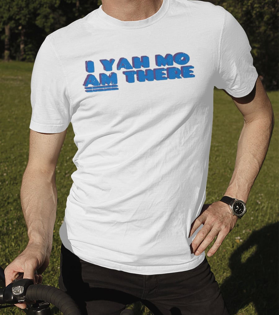 I Yah Mo Am There Text In Blue And Purple 3D Effect T-Shirt