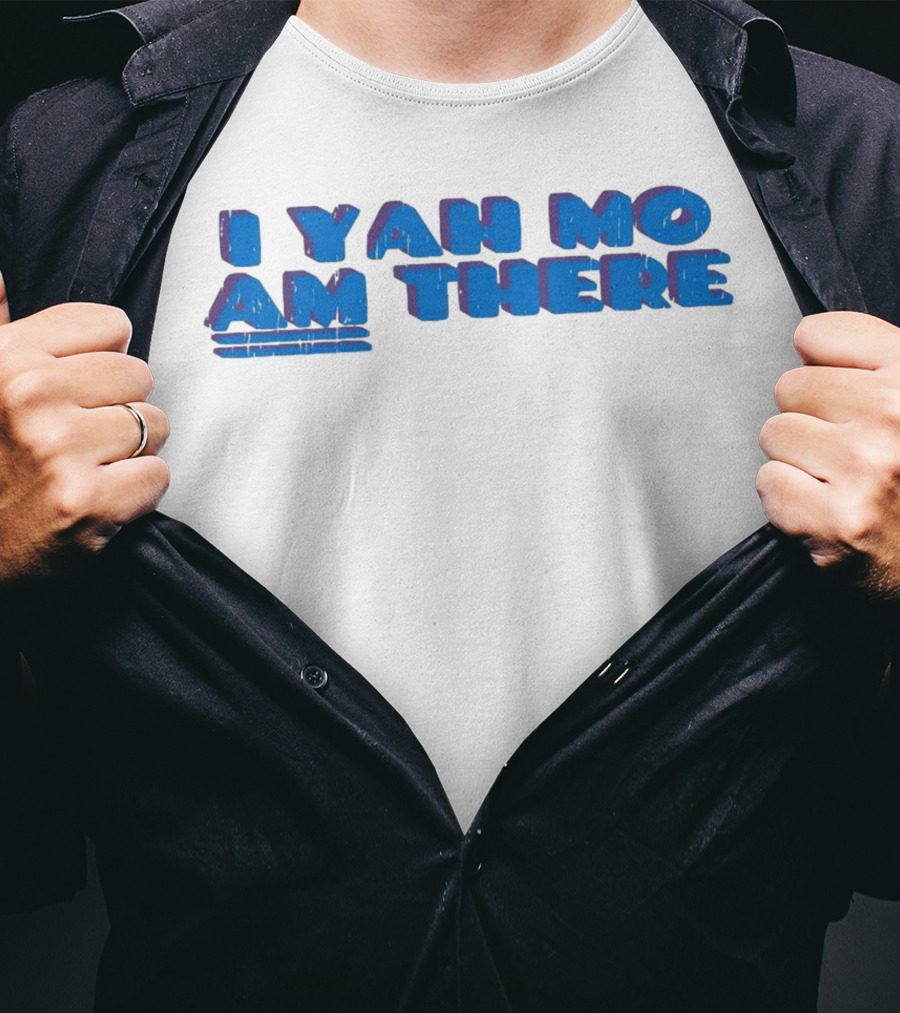 I Yah Mo Am There Text In Blue And Purple 3D Effect T-Shirt