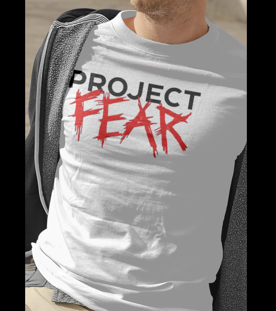 PROJECT FEAR Text Red Brush Stroke T-Shirt