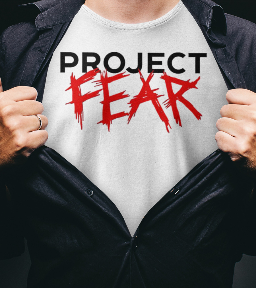 PROJECT FEAR Text Red Brush Stroke T-Shirt